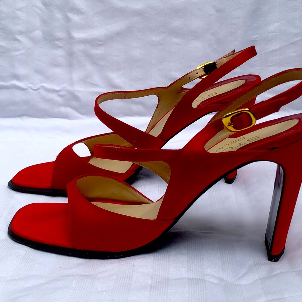 Delman Studio satin heels 👠 Sz 10 NEW